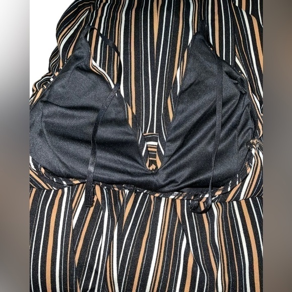 Emerald Sundae Striped Jumpsuit Charcoal Size XXL - Picture 10 of 11